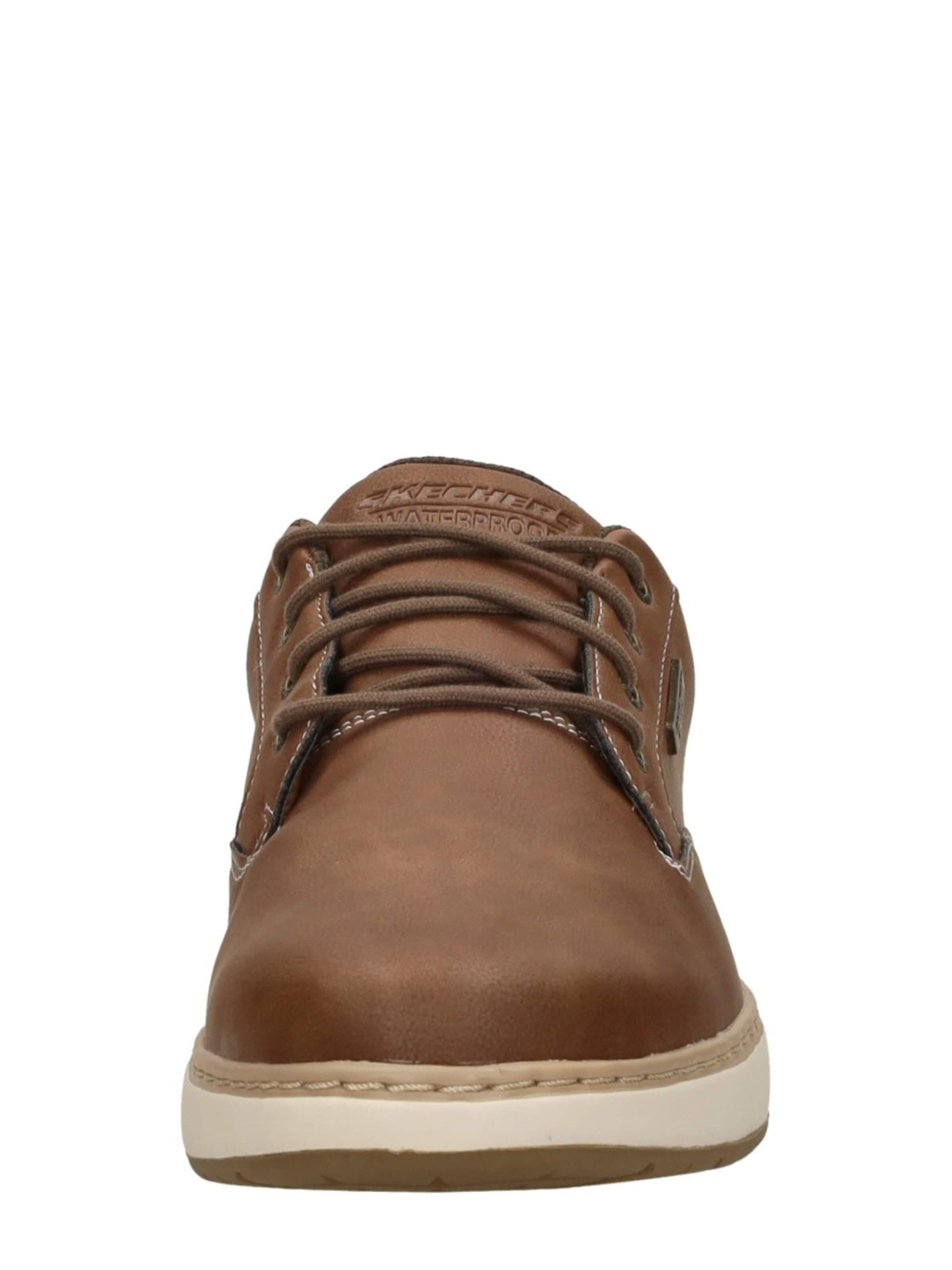 SKECHERS Sportieve veterschoen 'Garlan' in Bruin