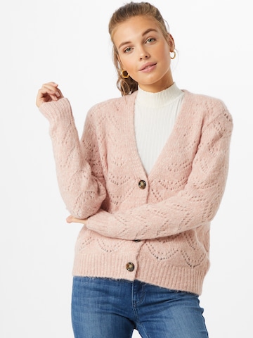 Cardigan 'Bibi' PIECES en rose : devant