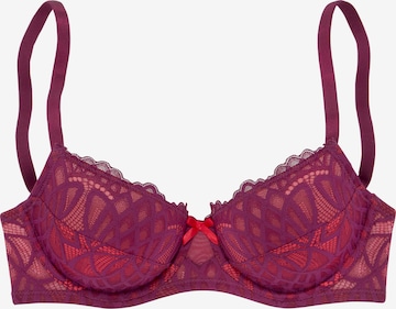 LASCANA Push-up BH 'Wire bra' in Lila: voorkant