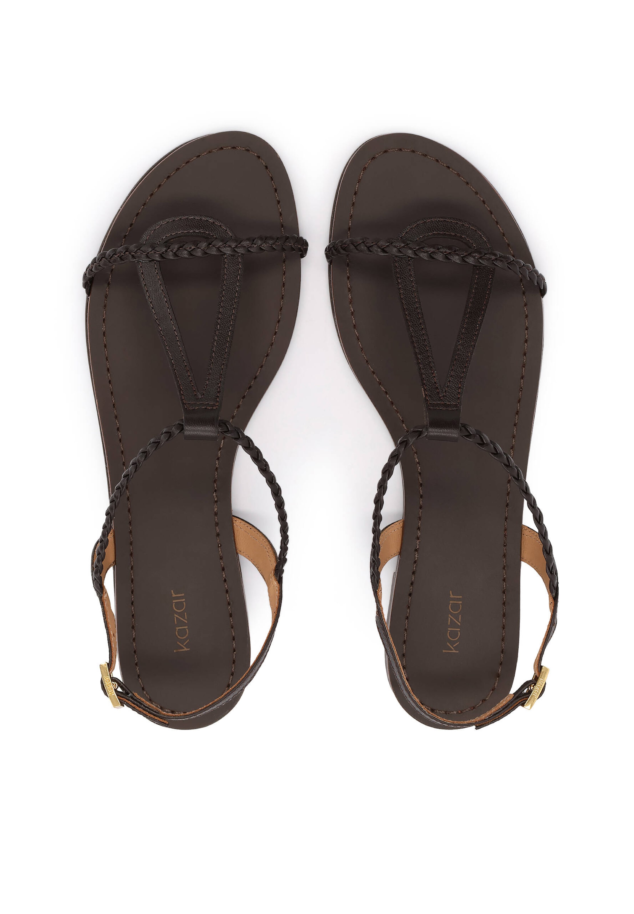Kazar Sandaler med rem i brun