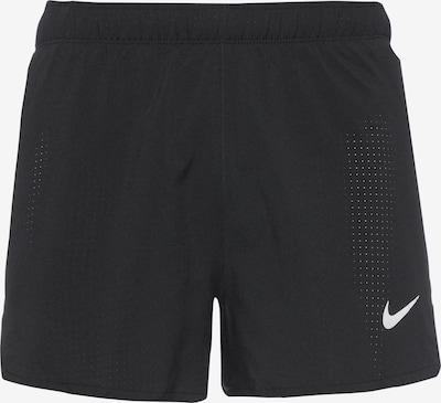 NIKE Sportbroek 'FAST' in de kleur Zwart / Wit, Productweergave