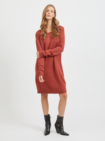 VILA Knitted dress 'Ril' in Red