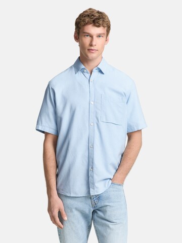 Fit confort Chemise TOM TAILOR DENIM en bleu : devant