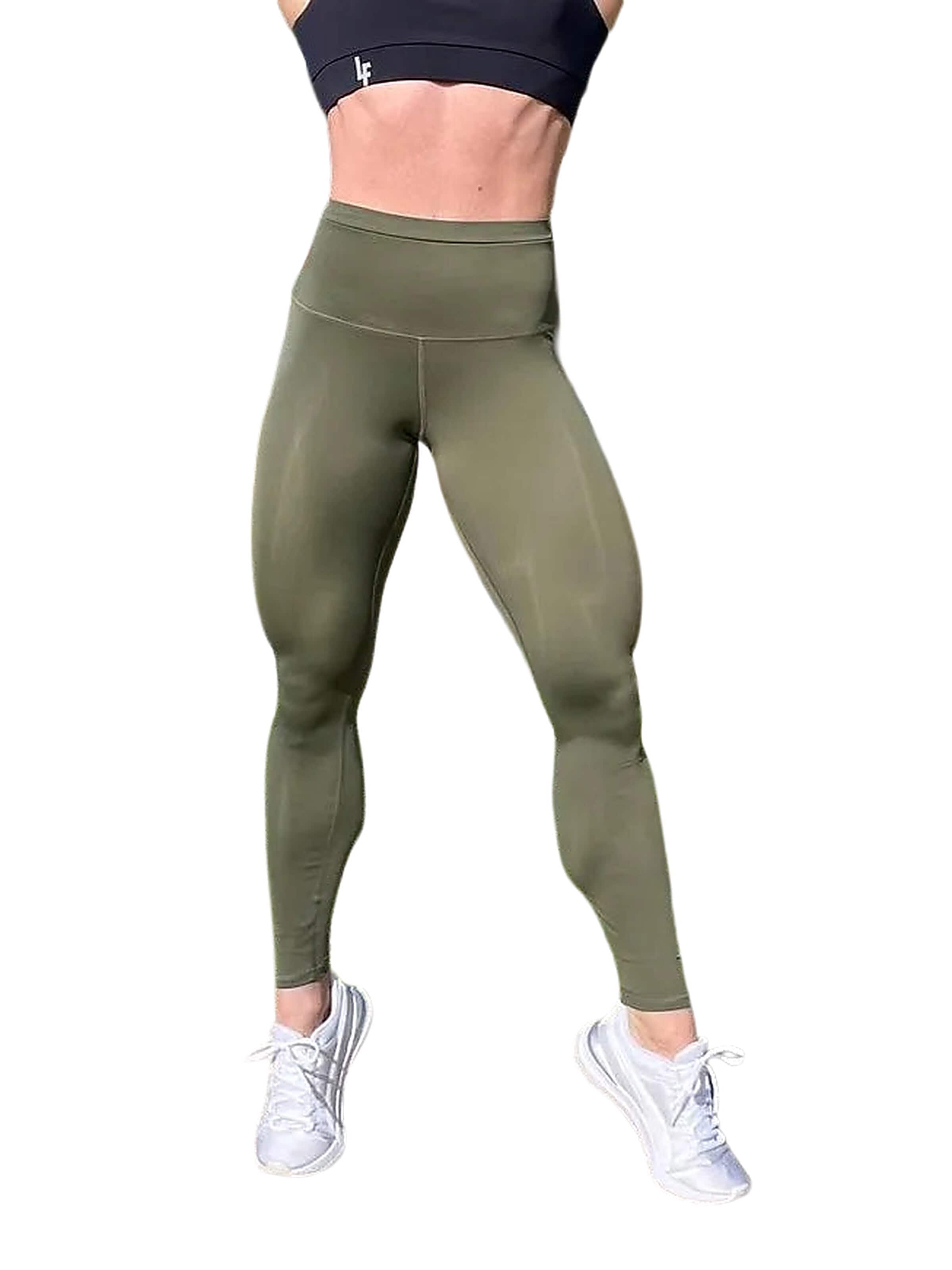 LUXFEEL - Skinny Leggings 'Leggings mit hoher Taille Myself' en verde