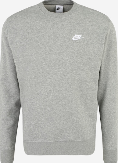 Nike Sportswear Суичър в сив меланж / бяло, Преглед на продукта