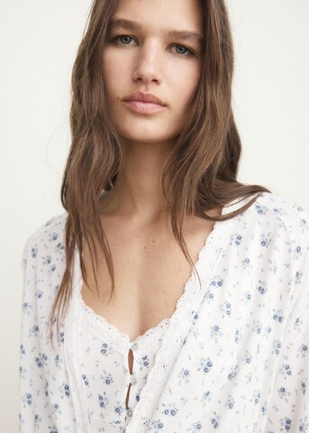 MANGO Morgenmantel 'Ario' in Weiß