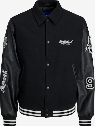 JACK & JONES Kevad-sügisjope 'Varsity' must / valge, Tootevaade