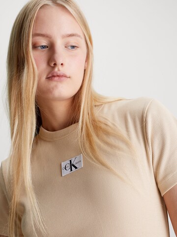 Calvin Klein Jeans T-Shirt in Beige