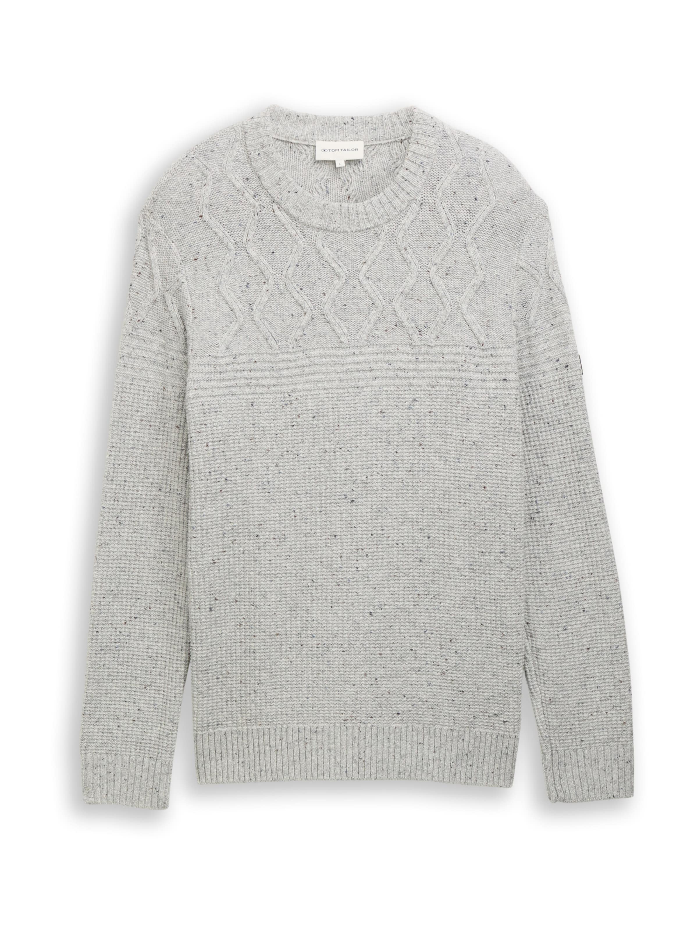 TOM TAILOR Trui in Grijs: voorkant