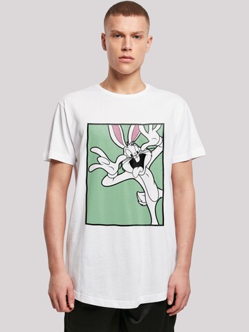 Maglietta 'Looney Tunes Bugs Bunny Funny Face' di F4NT4STIC in bianco: frontale