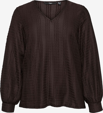 Vero Moda Curve Bluse in Braun: Vorderseite
