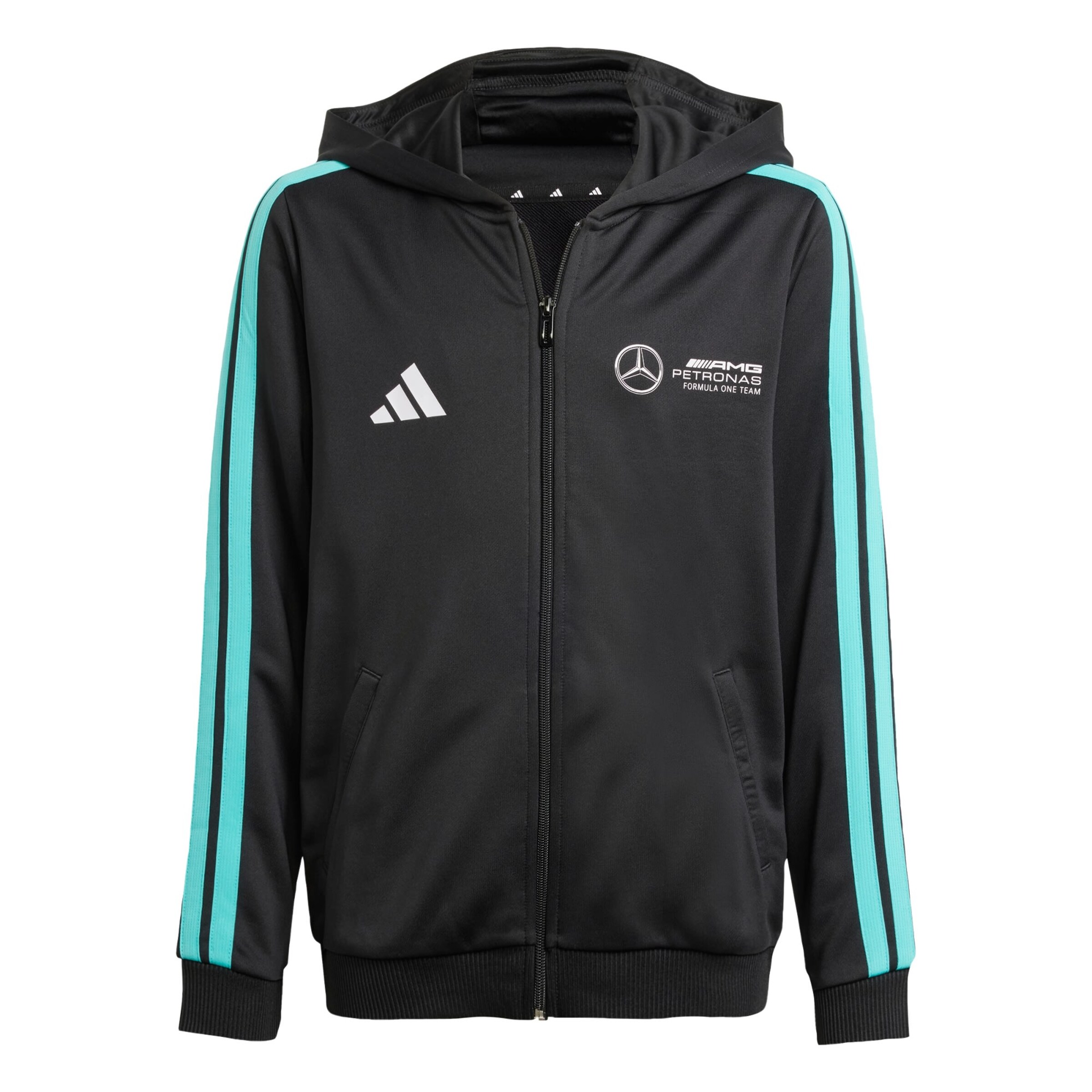 Veste de survêtement 'Mercedes - AMG Petronas Formula One Team' ADIDAS PERFORMANCE en noir : devant