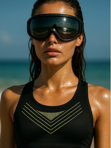 SUPERREBEL® GEAR Bustier Sport-BH 'BETTE' in Schwarz