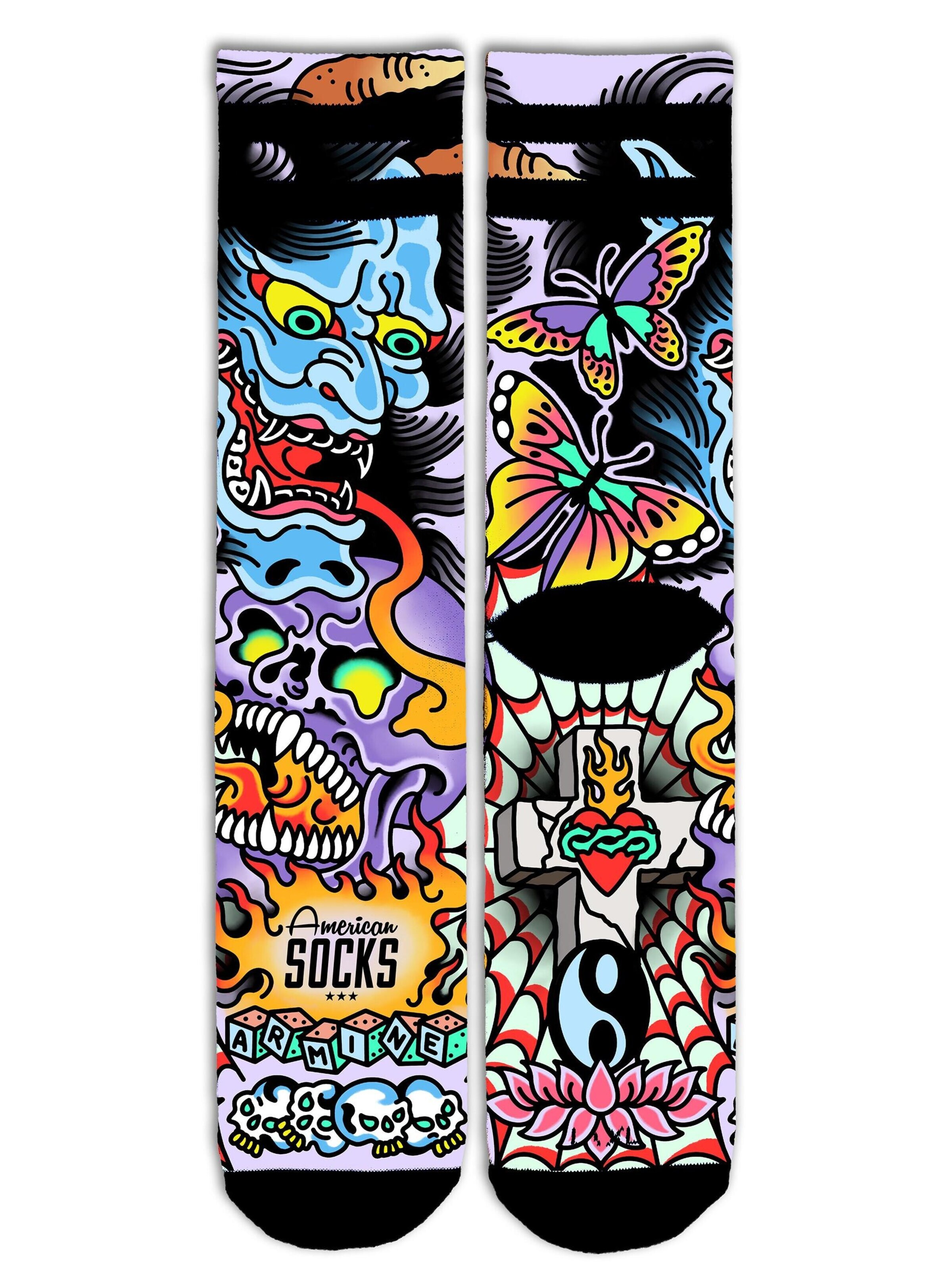 American Socks Socks 'Hannya' in Black