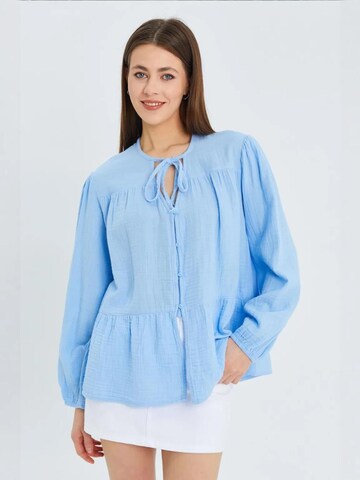 MixRay Blouse in Blue: front