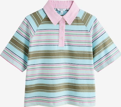 Next Poloshirt in hellblau / oliv / rosa / hellpink, Produktansicht