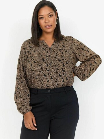 T-shirt ' WA-GAJA 1. ' Wasabi Concept en marron : devant