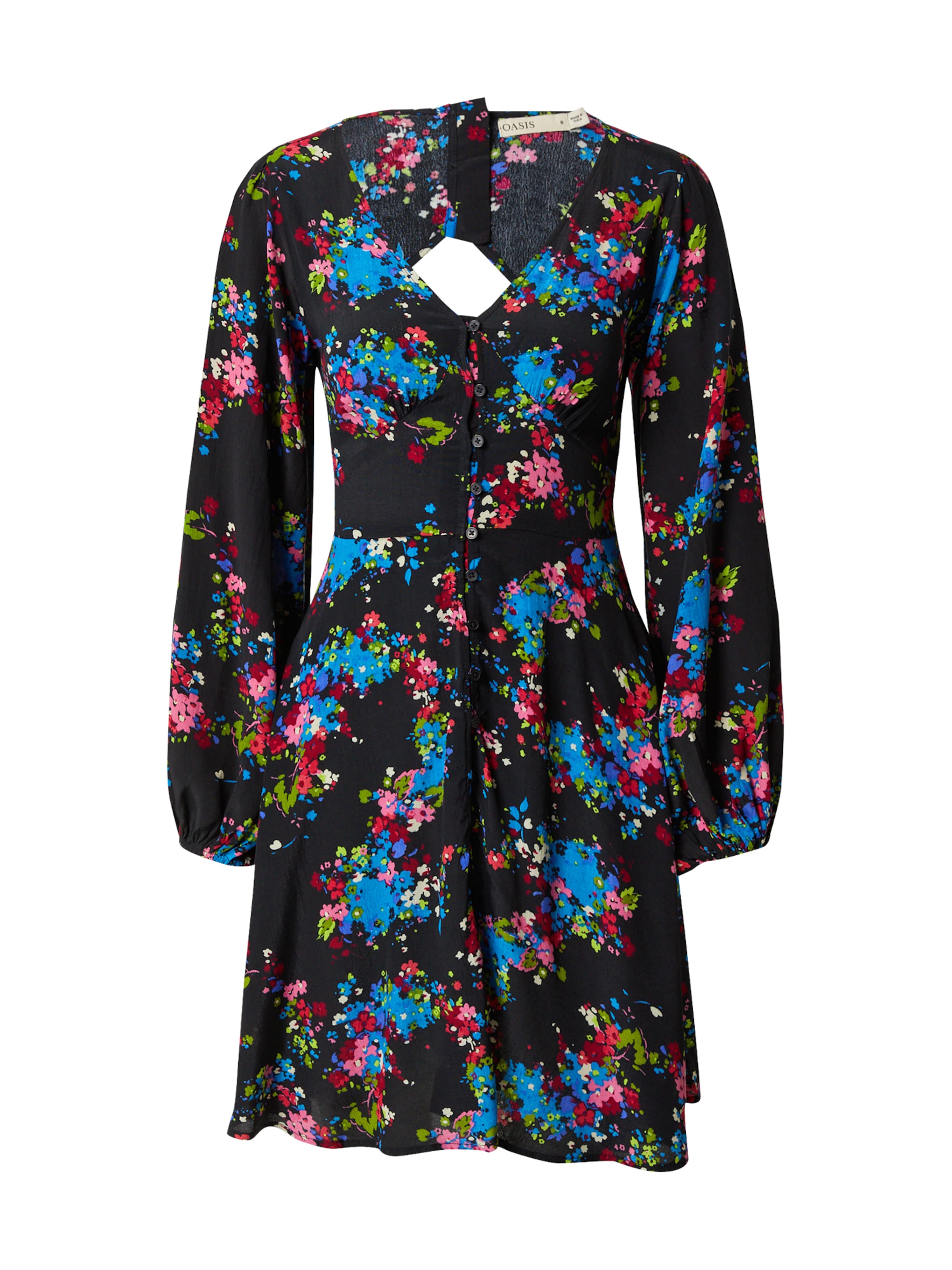 Oasis Μπλουζοφόρεμα 'Ditsy' σε μαύρο: μπροστά