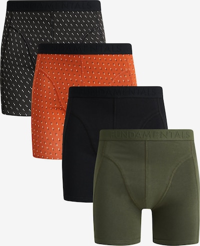 WE Fashion Boxer shorts in Khaki / Orange / Black / Off white, Item view