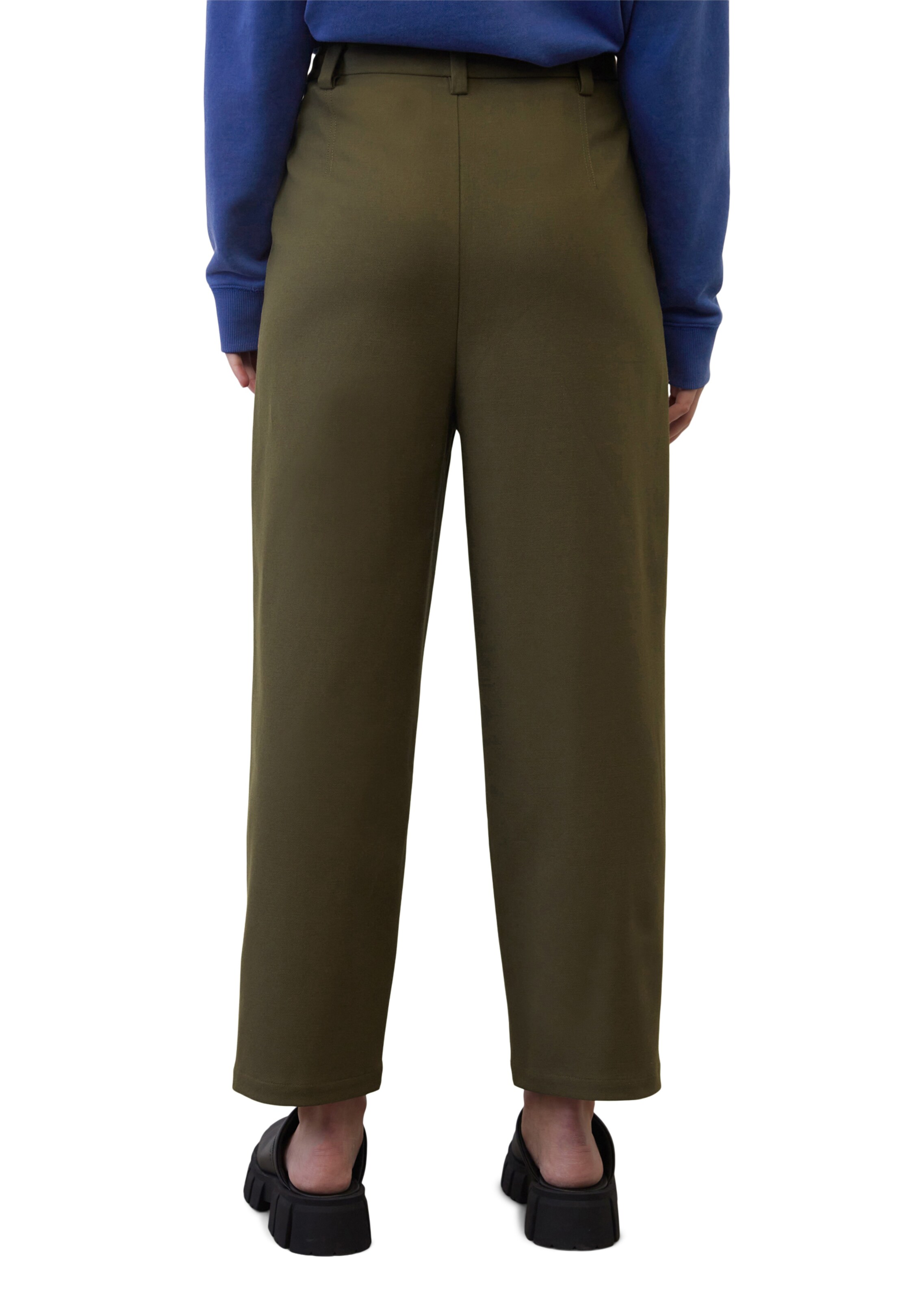 Marc O'Polo DENIM - Loosefit Calças com pregas em verde