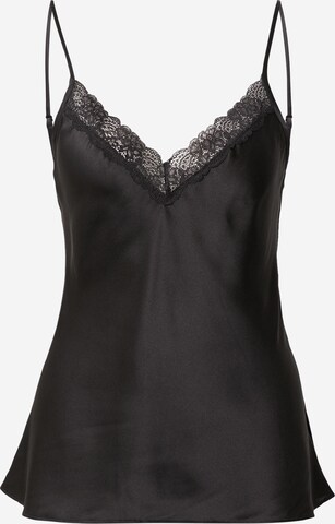 Chemise de nuit 'Milky Caraco' ETAM en noir : devant