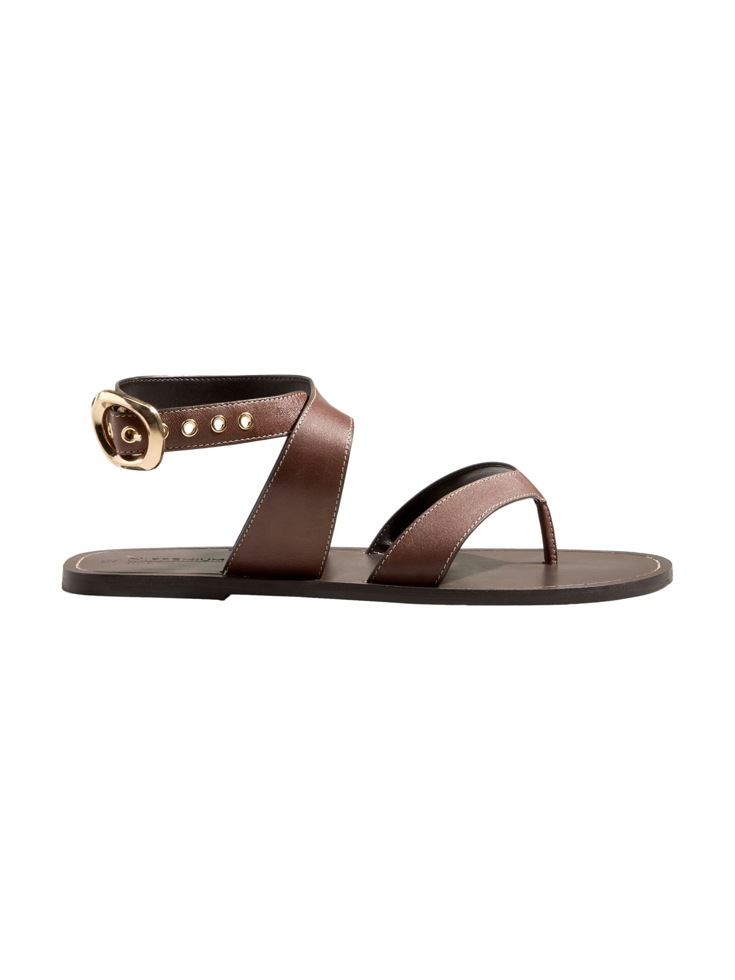 Next T-bar sandals in Brown: front