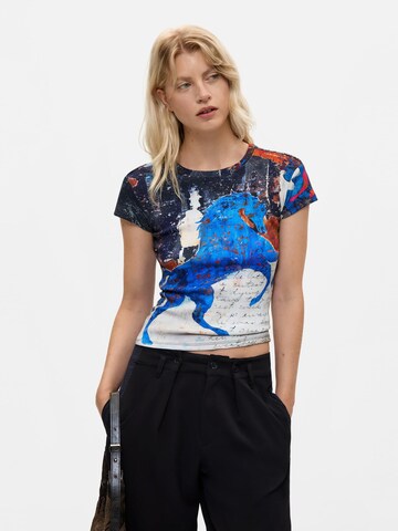 Desigual Тениска в черно: отпред