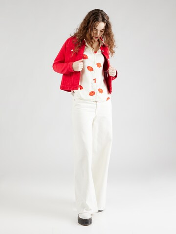 Sisley - Blusa en blanco