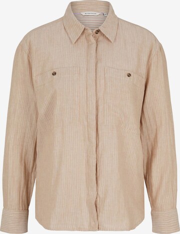 TOM TAILOR Blouse in Beige: voorkant