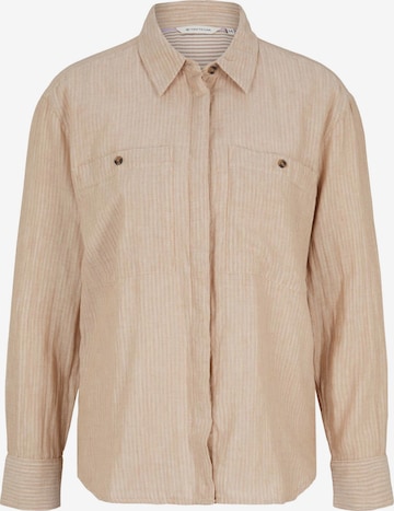 TOM TAILOR Blouse in Beige: voorkant