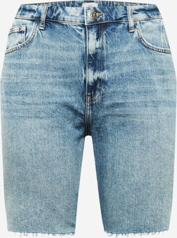 River Island Plus Slimfit Jeans in Blauw: voorkant