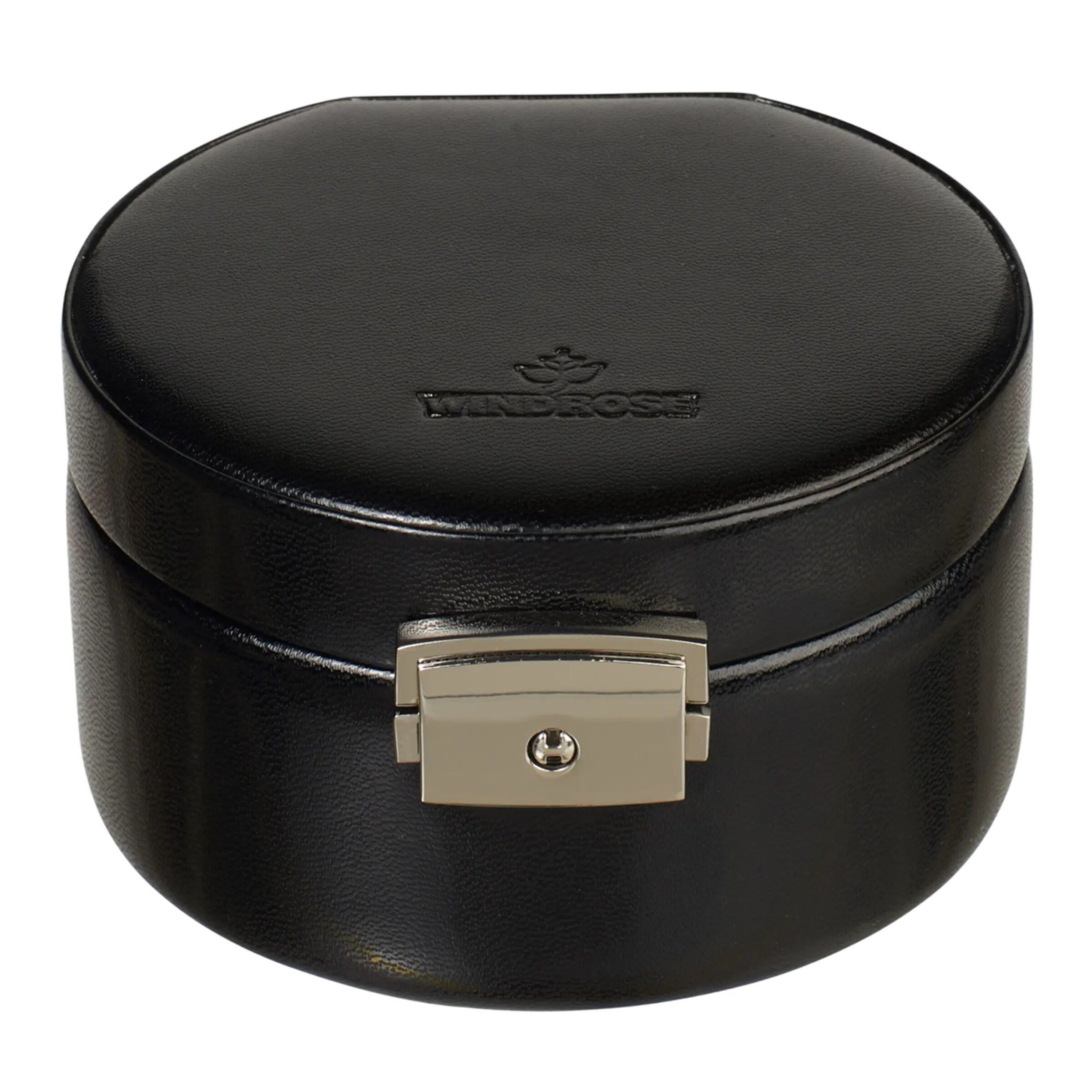 WINDROSE Schmuckkasten 'Merino' in Schwarz: Vorderseite
