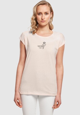 Merchcode Shirt 'Spring Vibes' in Pink: front