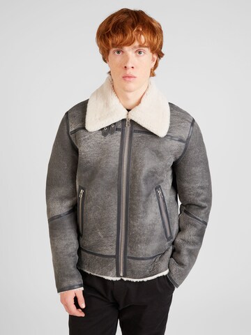 Goosecraft Between-Season Jacket 'Lammy111' in Grey: front