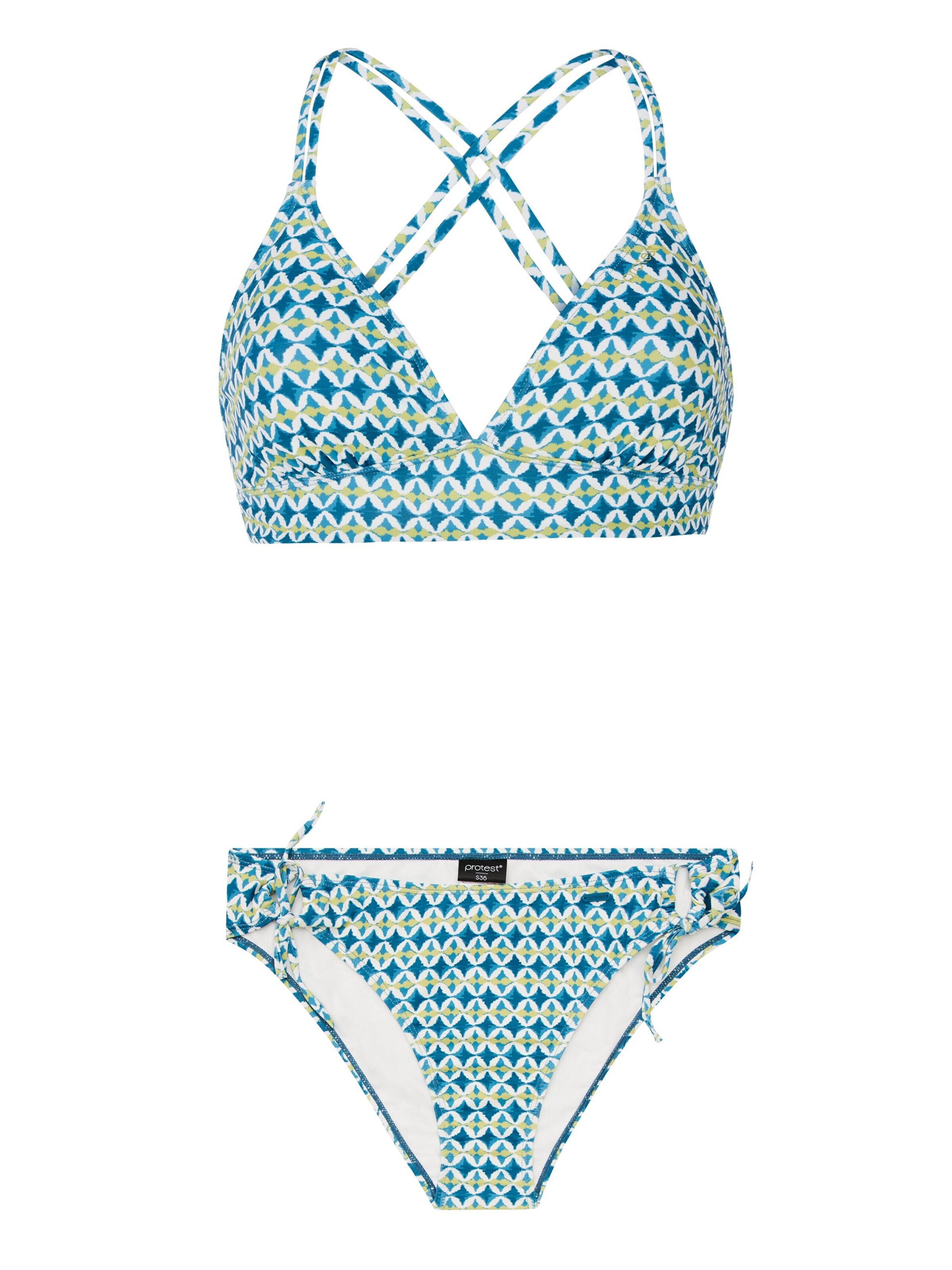 PROTEST Triangel Bikini 'PRTSplash'‌‌‌ in Blau: Vorderseite