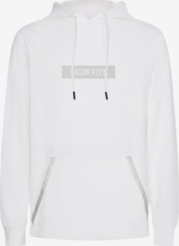 Calvin Klein Performance Sportsweatshirt in Wit: voorkant