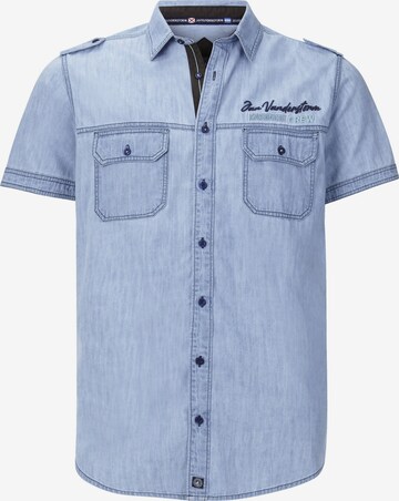 Jan Vanderstorm Comfort fit Button Up Shirt 'Lorensius' in Blue: front