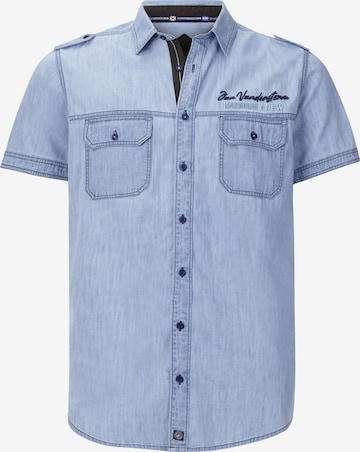 Jan Vanderstorm Comfort fit Overhemd 'Lorensius' in Blauw: voorkant