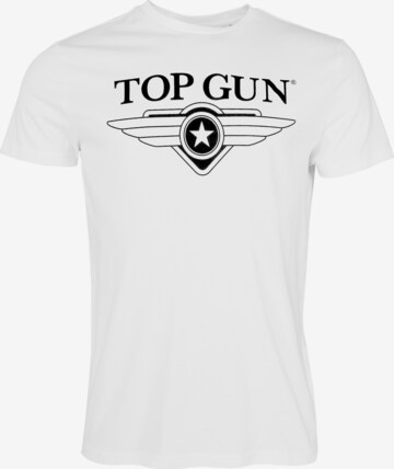 TOP GUN Shirt in Wit: voorkant