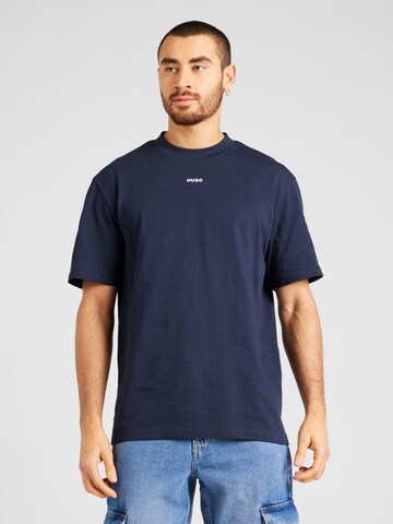HUGO Shirt 'Dapolino' in Blauw: voorkant