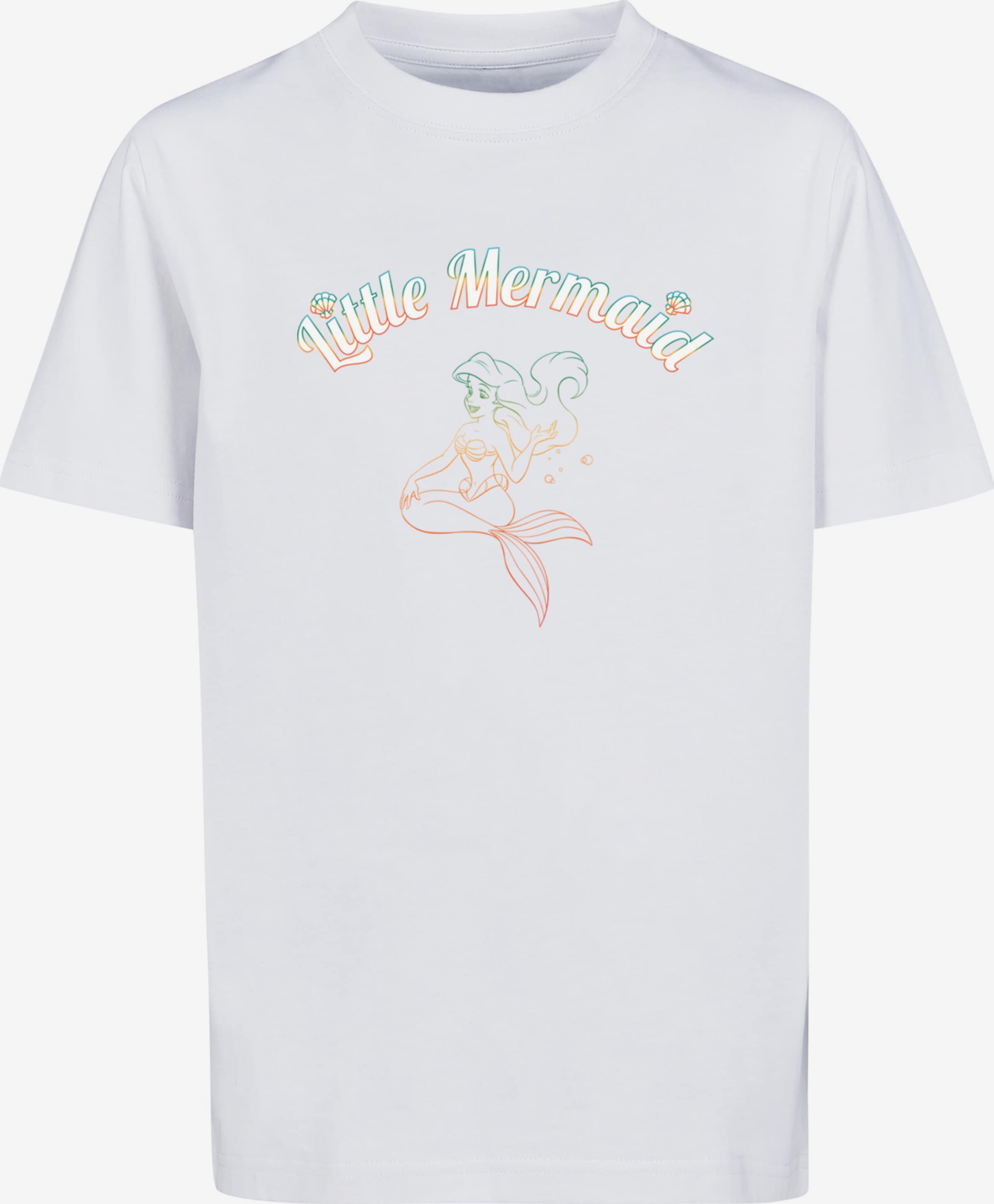 F4NT4STIC Shirt 'Disney The Little Mermaid Gradient' in Wit | ABOUT YOU