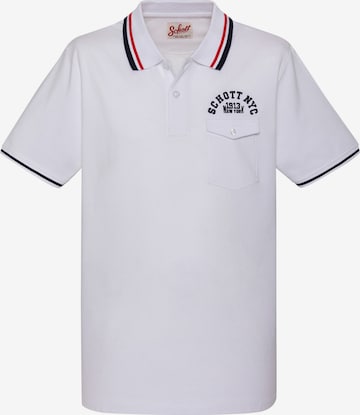T-Shirt Schott NYC en blanc : devant
