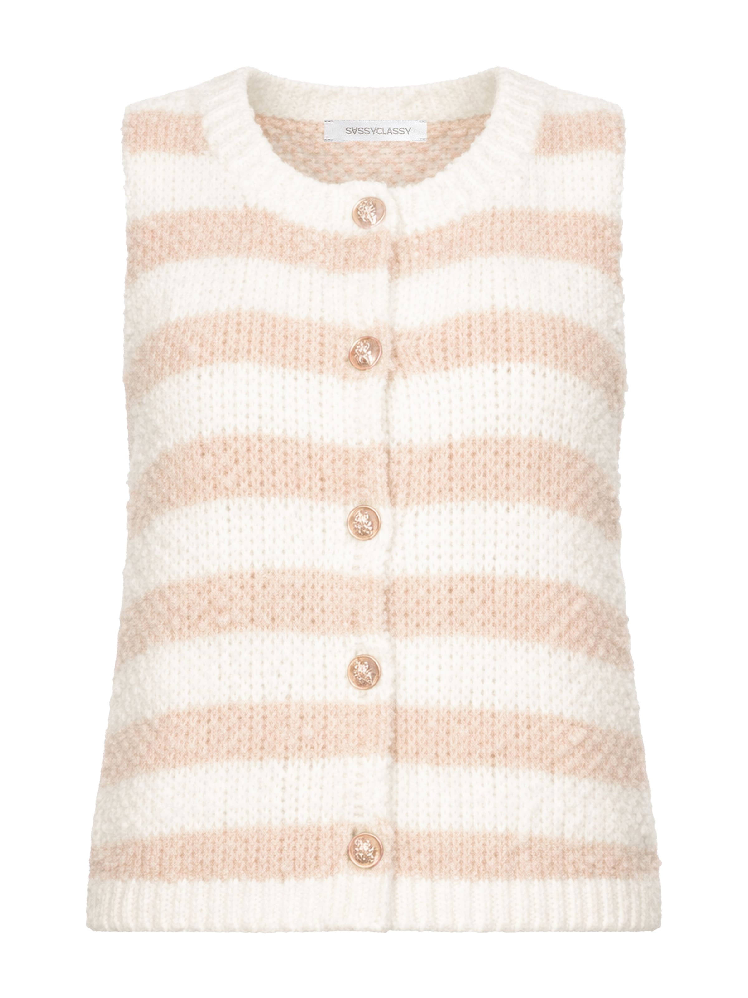 SASSYCLASSY Weste‌‌‌‌‌ in Beige: Vorderseite