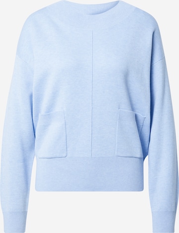 REPEAT Cashmere Trui in Blauw: voorkant