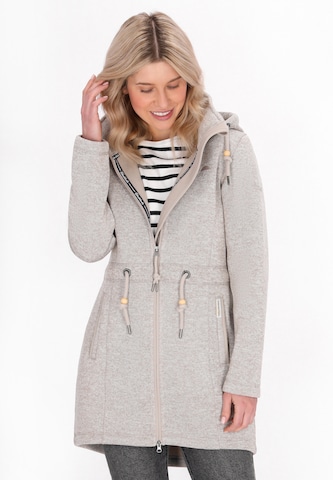 Schmuddelwedda Fleece jas in Beige: voorkant