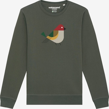 Watapparel Sweatshirt ' Vogel ' in Grün: Vorderseite