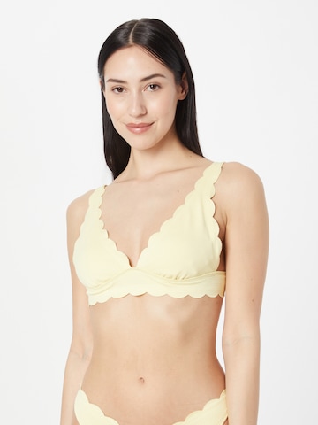 Hunkemöller Triangle Bra 'Scallop' in Yellow: front