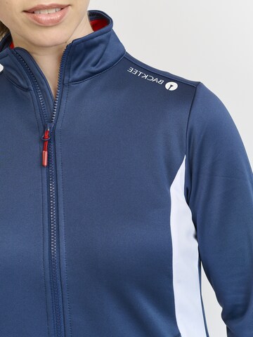 Backtee Zip-Up Hoodie 'Ladies Full Zip Shield' in Blue