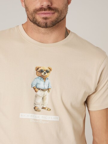 T-Shirt 'RICHBEAR' Deeluxe en beige