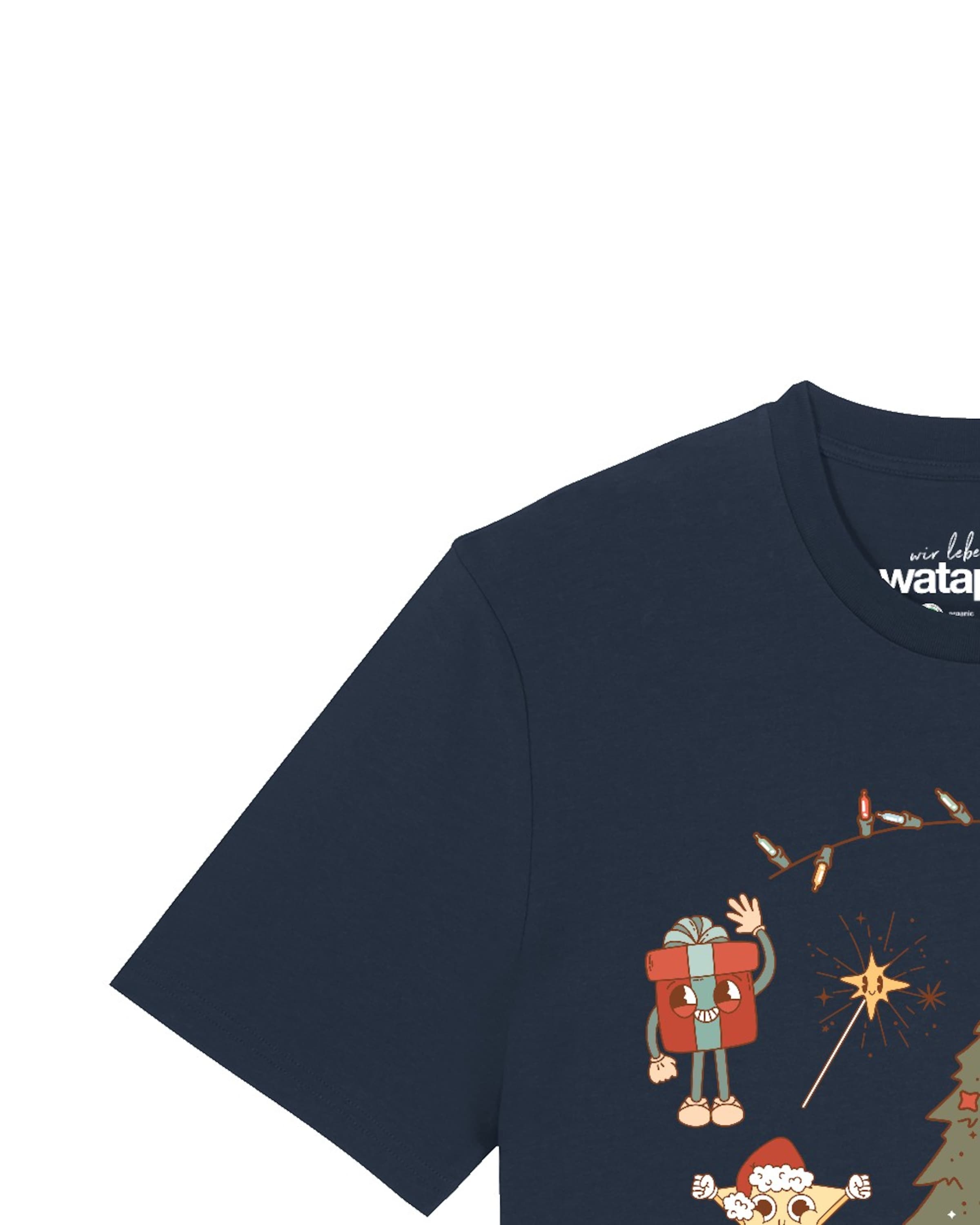 Maglietta 'Christmas 2024' di Watapparel in blu